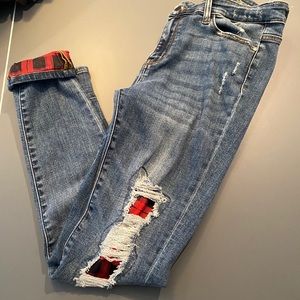 Judy Blue Plaid Jeans